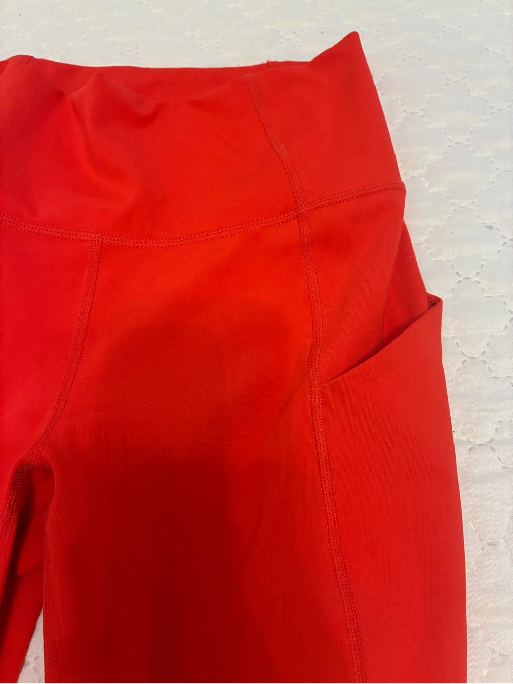 Fabletics Oasis PureLuxe High Waisted Leggings - Strawberry Red. XS. - Picture 6 of 8